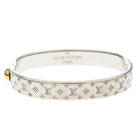 louis vuitton silver bangle bracelet.